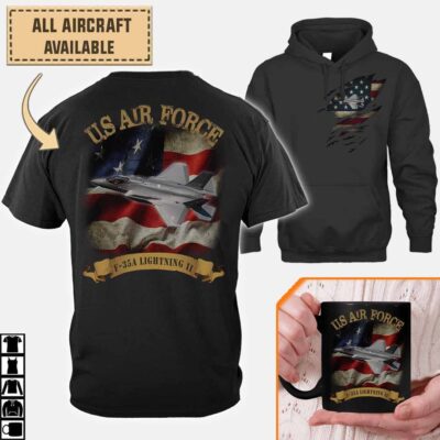 f 35a lightning ii f35a usafcotton printed shirts 3w21w