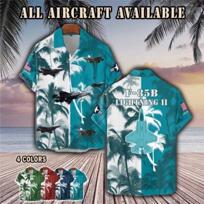 f 35b lightning ii f35baircraft palm tree pocket hawaiian shirt k1ylo