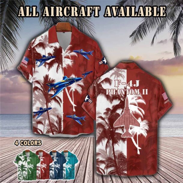 f 4j phantom ii us navy blue angels f4jaircraft palm tree pocket hawaiian shirt 0afyr