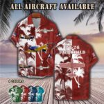 fairchild pt 26 pt26aircraft palm tree pocket hawaiian shirt tvrcl