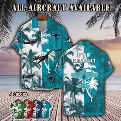 grumman f8f bearcataircraft palm tree pocket hawaiian shirt ix0xi