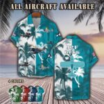 grumman j2f duckaircraft palm tree pocket hawaiian shirt p98nv