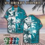 gulfstream c 20 c20aircraft palm tree pocket hawaiian shirt 5udzo