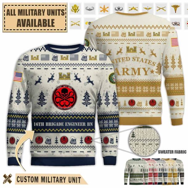 hhc 16th beb 16th brigade engineer battalionpremium ugly sweater tjm7n