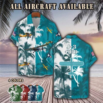 j 3 cub j3aircraft palm tree pocket hawaiian shirt hioc0