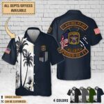 Karnes County Sheriff's Office TX_Dual Flag Hawaiian Shirt
