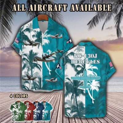 kc 130j hercules kc130j usmcaircraft palm tree pocket hawaiian shirt wipyj