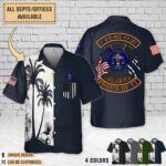 Los Angeles Police Department (LAPD) CA_Dual Flag Hawaiian Shirt