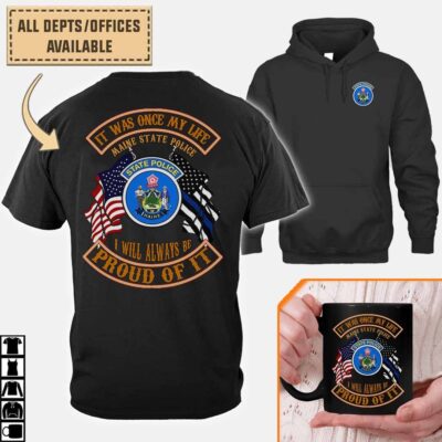 maine state police mecotton printed shirts p4pri
