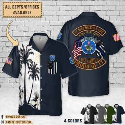 maine state police medual flag hawaiian shirt 2iq86