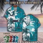 martin b 57 canberra b57aircraft palm tree pocket hawaiian shirt r0e48