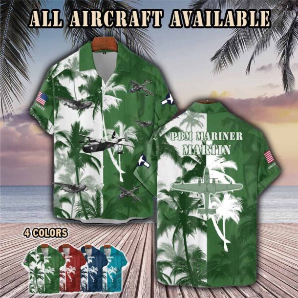 martin pbm marineraircraft palm tree pocket hawaiian shirt l09md
