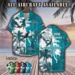 mc 130e combat talon mc130eaircraft palm tree pocket hawaiian shirt rmcxv