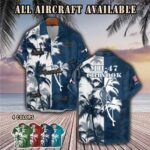 mh 47 chinook mh47aircraft palm tree pocket hawaiian shirt 51bwb