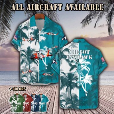 mh 60t jayhawk mh60taircraft palm tree pocket hawaiian shirt bo93p