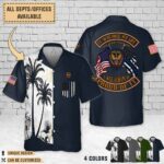 New Albany Police Department MS_Dual Flag Hawaiian Shirt