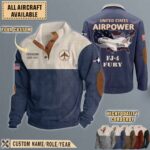 north american fj 4 fury fj4aircraft stand collar sweatshirt 7aoa5