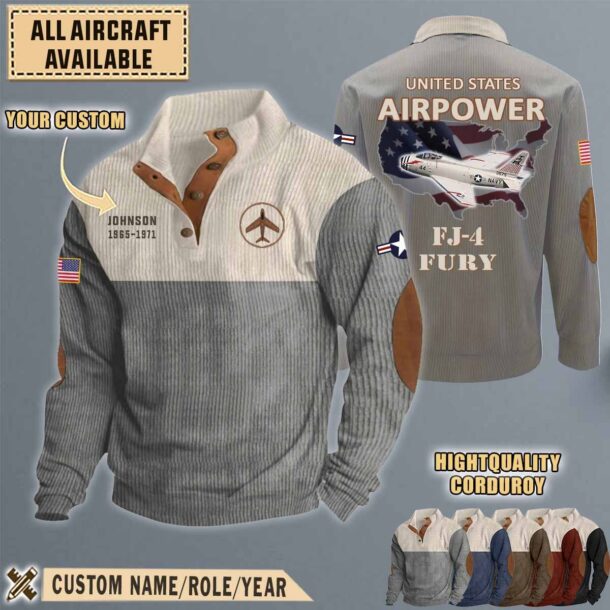 north american fj 4 fury fj4aircraft stand collar sweatshirt af8vv