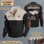 north american fj 4 fury fj4aircraft stand collar sweatshirt fbvq7