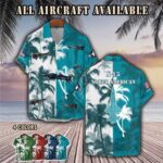 north american x 15 x15aircraft palm tree pocket hawaiian shirt w208c