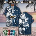 northrop f 5 f5aircraft palm tree pocket hawaiian shirt djssc