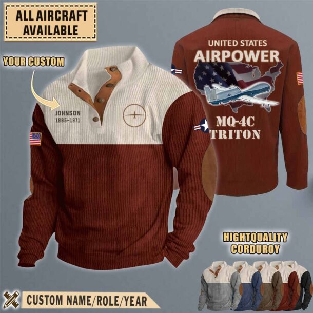 northrop grumman mq 4c triton mq4caircraft stand collar sweatshirt asuf9