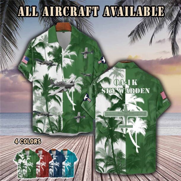 oa 1k sky warden oa1kaircraft palm tree pocket hawaiian shirt o7zfn