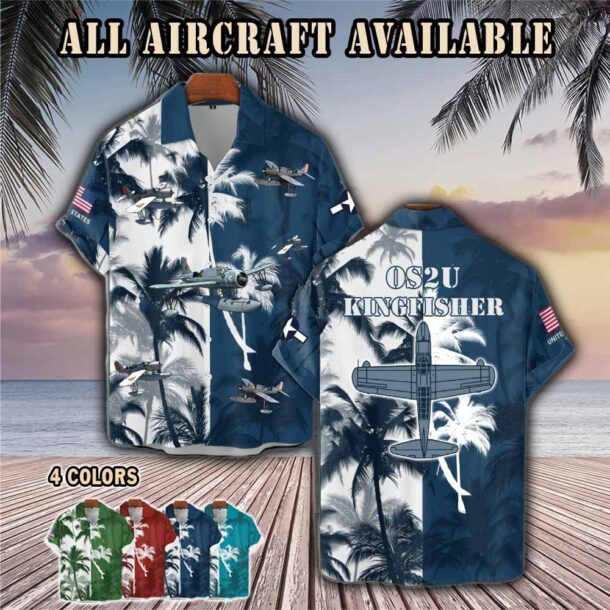 os2u kingfisheraircraft palm tree pocket hawaiian shirt j0afy