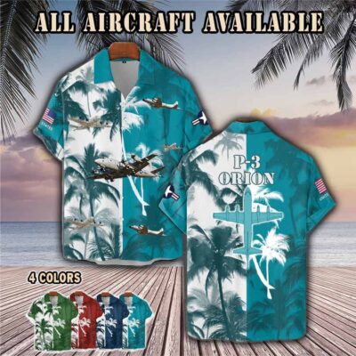 p 3 orion p3aircraft palm tree pocket hawaiian shirt ngwaj