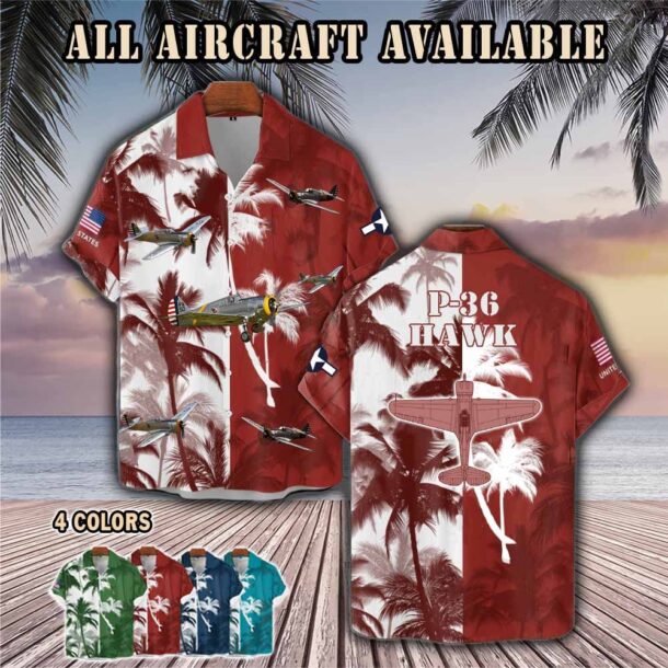 p 36 hawk p36aircraft palm tree pocket hawaiian shirt kh5e2