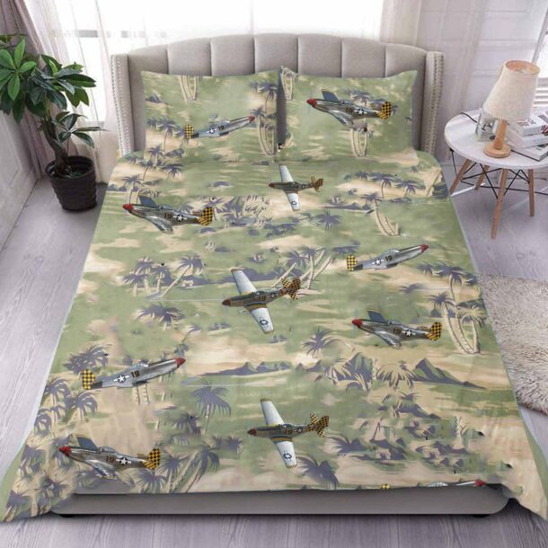 p 51 mustang checkertail clan p51 19aircraft bedding collection dns0u