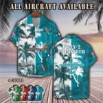 pb4y 2 privateer pb4y2aircraft palm tree pocket hawaiian shirt pg4dh