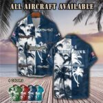rq 4 global hawk rq4aircraft palm tree pocket hawaiian shirt uax77