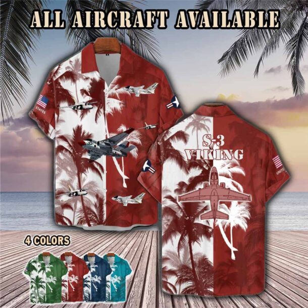 s 3 viking s3aircraft palm tree pocket hawaiian shirt bdtbz