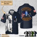 Shades of Blue Police Association_Dual Flag Hawaiian Shirt