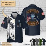 Slidell Police Department (SPD) LA_Dual Flag Hawaiian Shirt
