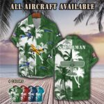 stearmanaircraft palm tree pocket hawaiian shirt 74mvc