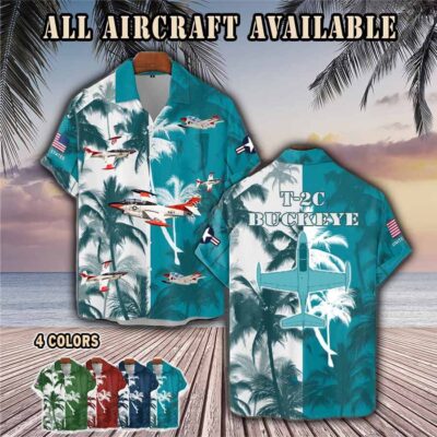 t 2c buckeye t2caircraft palm tree pocket hawaiian shirt n1vqd