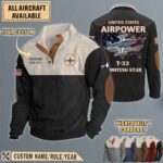 t 33 shooting star t33aircraft stand collar sweatshirt 5vpr0