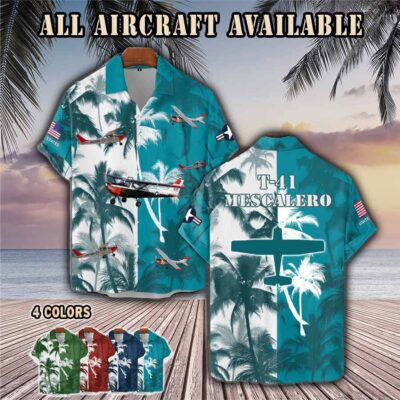 t 41 mescalero t41aircraft palm tree pocket hawaiian shirt tkxf4