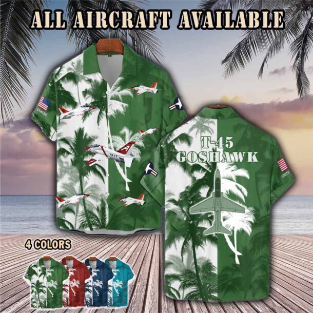 t 45 goshawk t45aircraft palm tree pocket hawaiian shirt scd4o