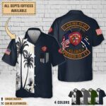 Texas Highway Patrol TX_Dual Flag Hawaiian Shirt
