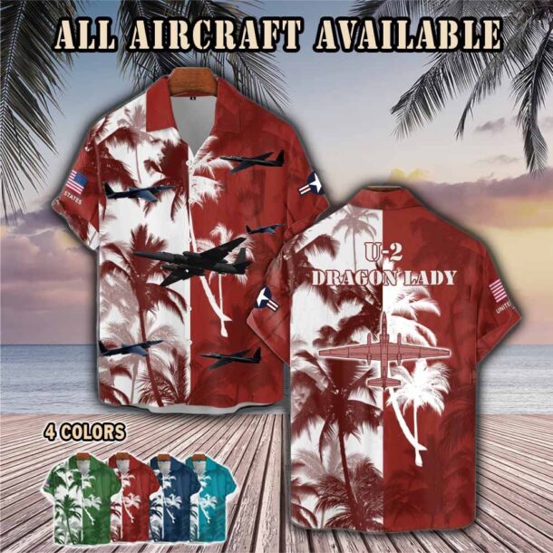 u 2 dragon lady u2aircraft palm tree pocket hawaiian shirt mxxlf