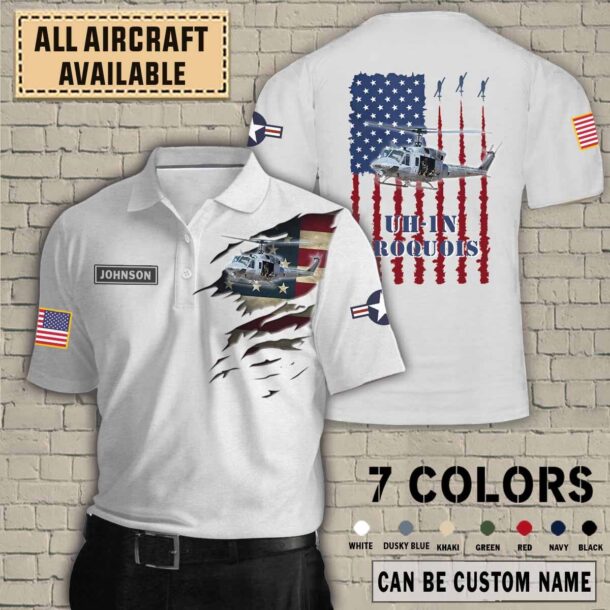 uh 1n iroquois uh1n twin huey usmcquarter zip hoodie aop polo tshirt bjrnl