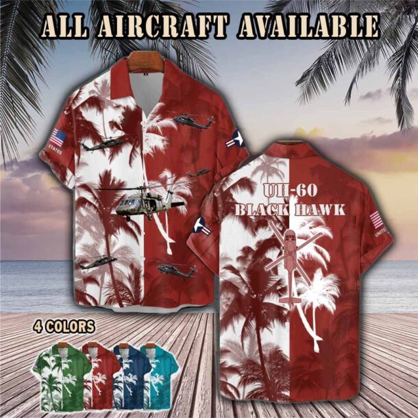 uh 60 black hawk uh60aircraft palm tree pocket hawaiian shirt sverb