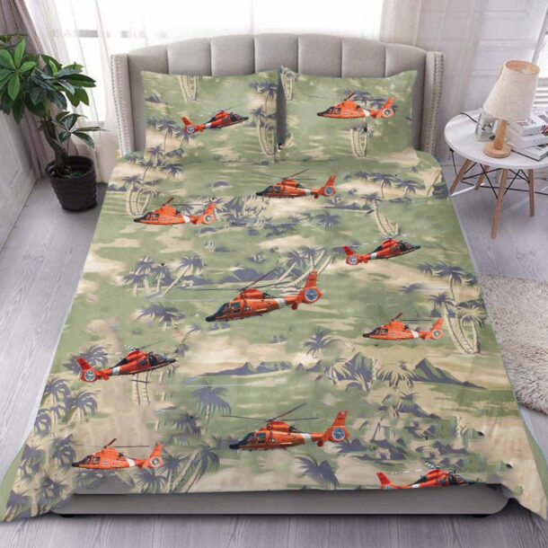 us coast guard h 65 dolphin h65 uscgaircraft bedding collection hrzot