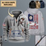 uscgc bear wmec 901quarter zip hoodie aop polo tshirt 72ksy