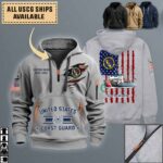 uscgc blackhaw wlb 390quarter zip hoodie aop polo tshirt 3166y