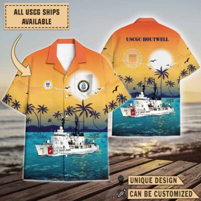 uscgc boutwell whec 719sunset hawaiian shirt cnbp8
