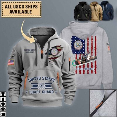 uscgc conifer wlb 301quarter zip hoodie aop polo tshirt cy890